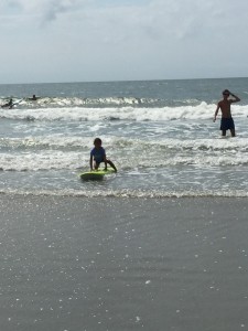 surfing in Pawleys Island, SC